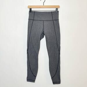 Athleta Chaturanga Leggings Women's Size Small Heathered Gray Athletic Yoga